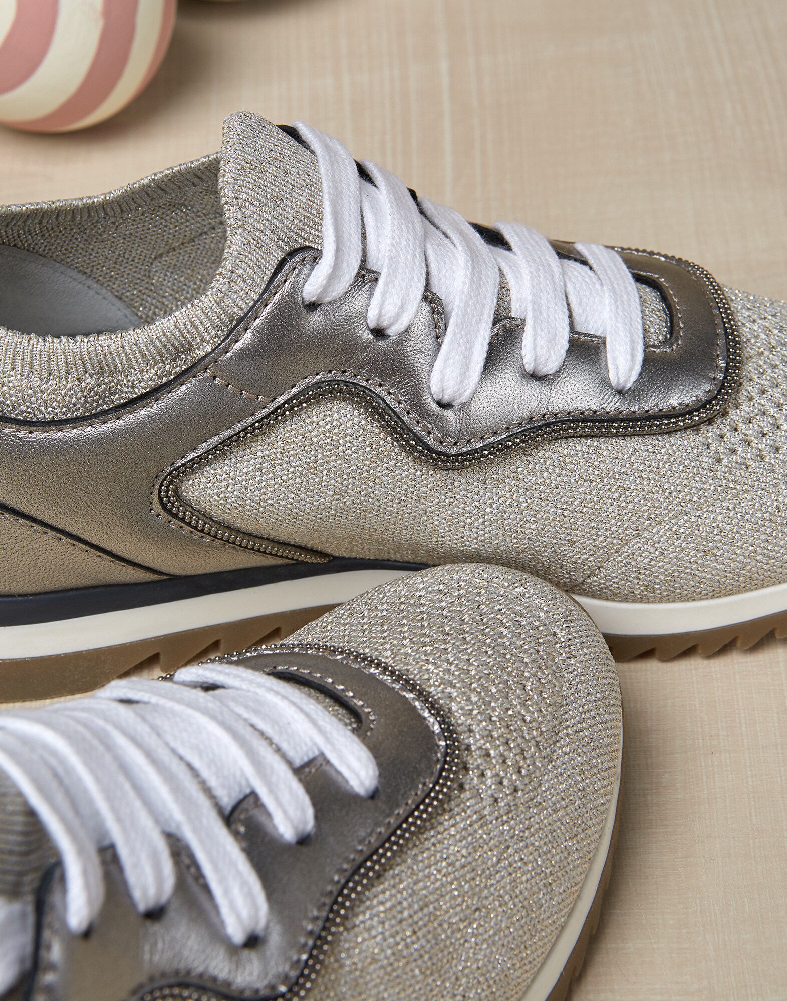 Sneakers Beige Niña 3 - Brunello Cucinelli