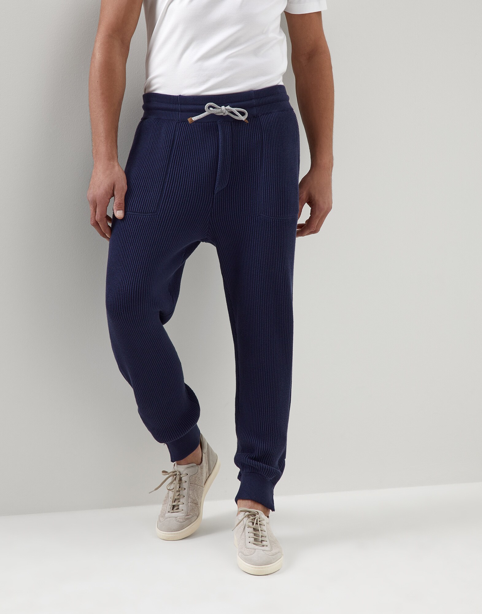 Gestrickte Jogginghose Marine Herren - Brunello Cucinelli