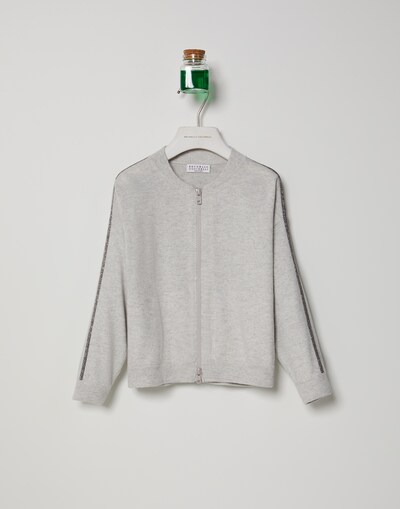 Wool, cashmere and silk cardigan Fog Girl - Brunello Cucinelli 