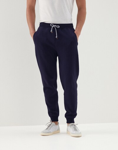 French terry trousers Cobalt Man -
                        Brunello Cucinelli
                    
