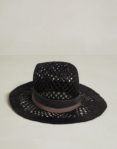 Шляпа-федора с цепочкой Мониль Чёрный Женщина - Brunello Cucinelli 