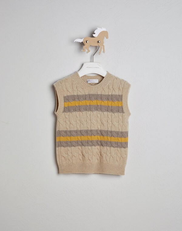 Cashmere knit vest Beige Girl - Brunello Cucinelli 