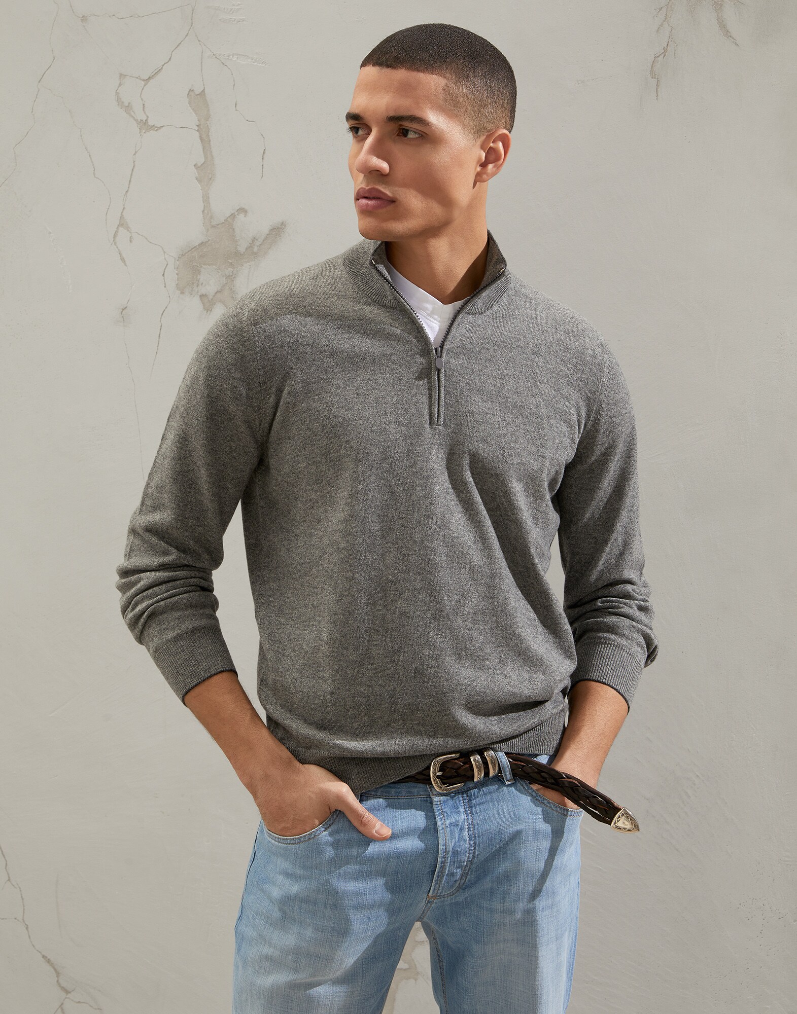 Zip Neck Sweater - Front view
