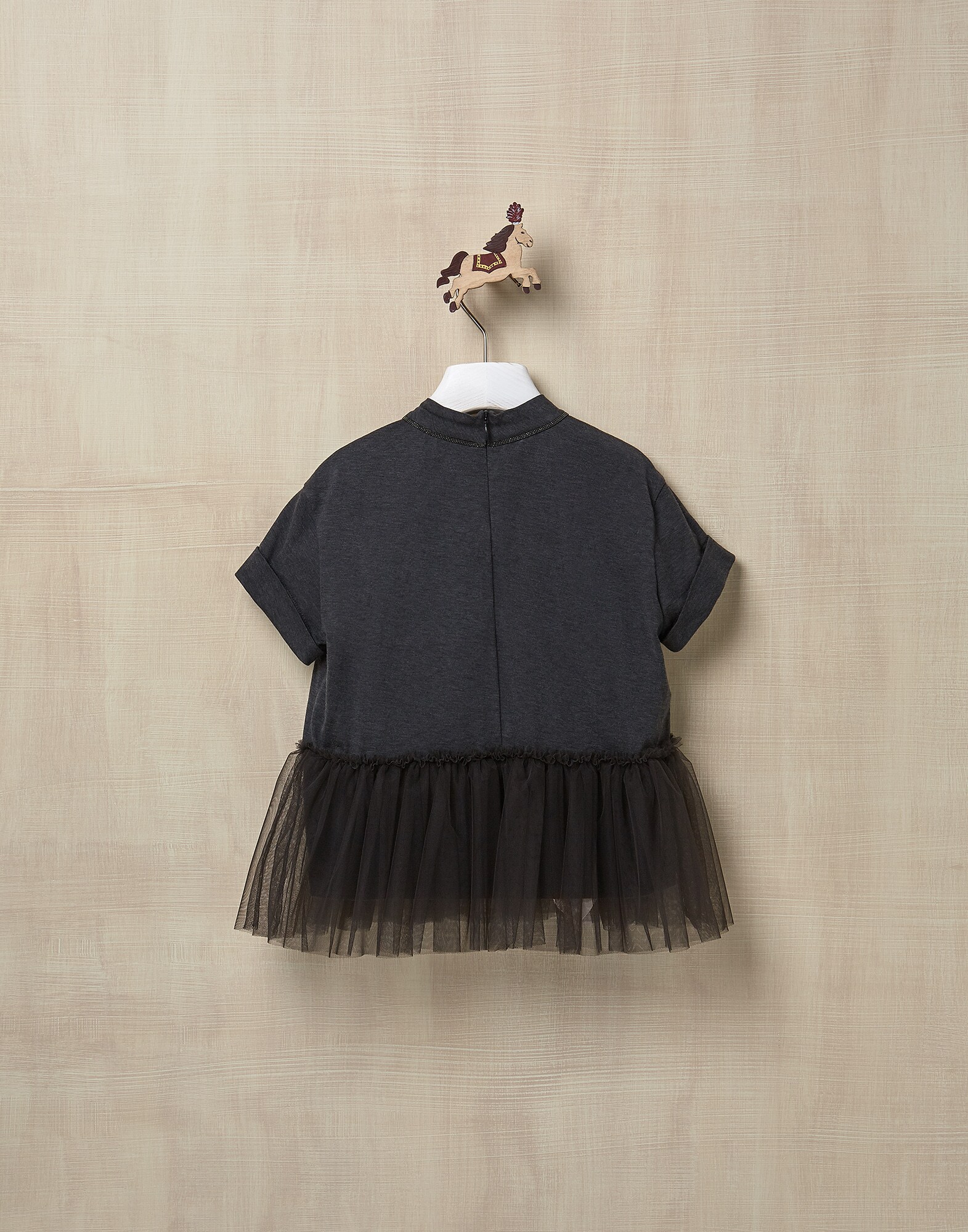T-Shirt Anthracite Fille 1 - Brunello Cucinelli