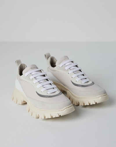 Sneakers with monili Butter Woman - Brunello Cucinelli 