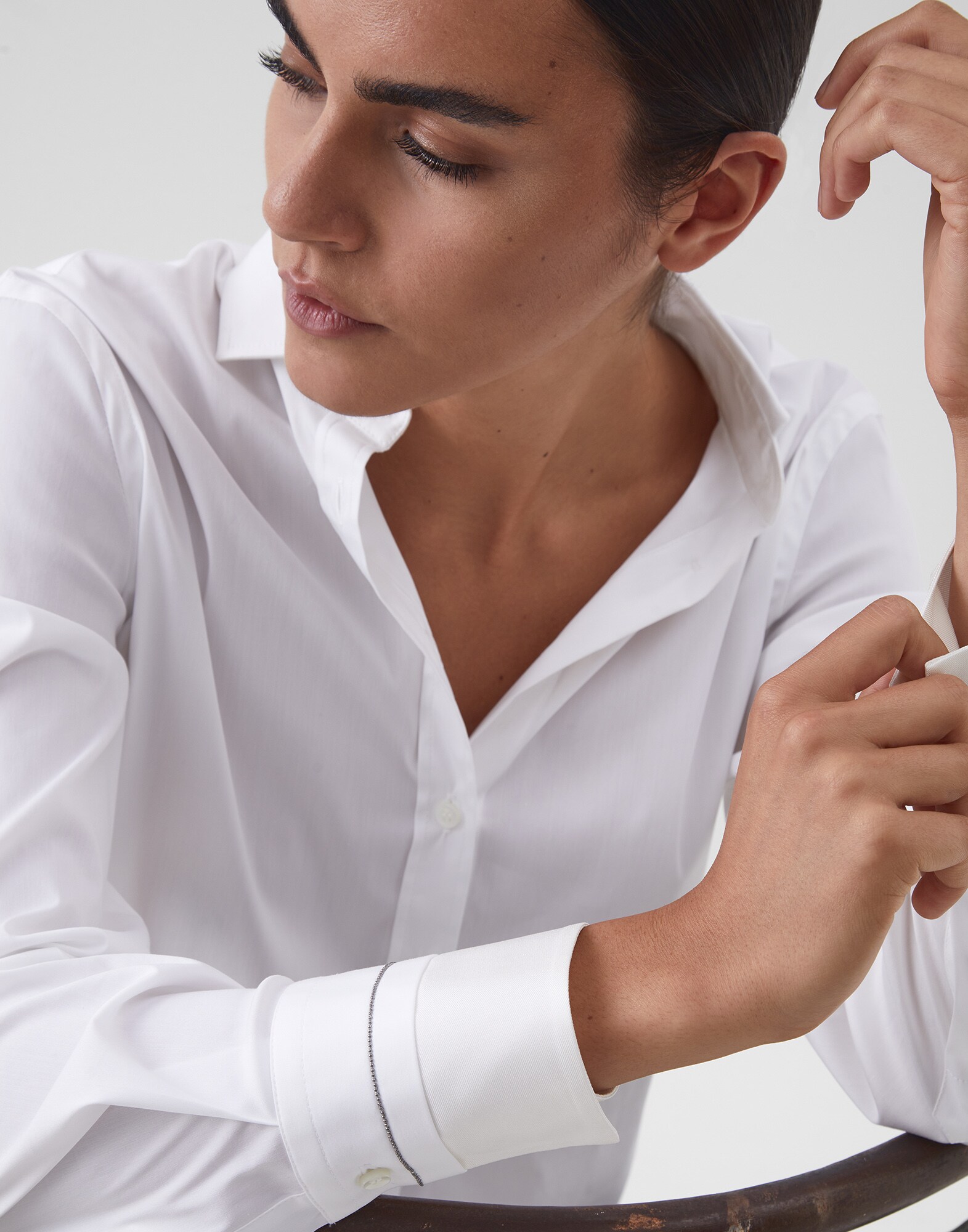 Cotton Shirt White Woman 3 - Brunello Cucinelli