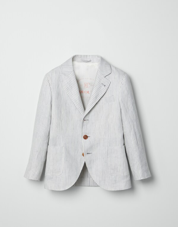 Пиджак из льна Белый Мальчики - Brunello Cucinelli