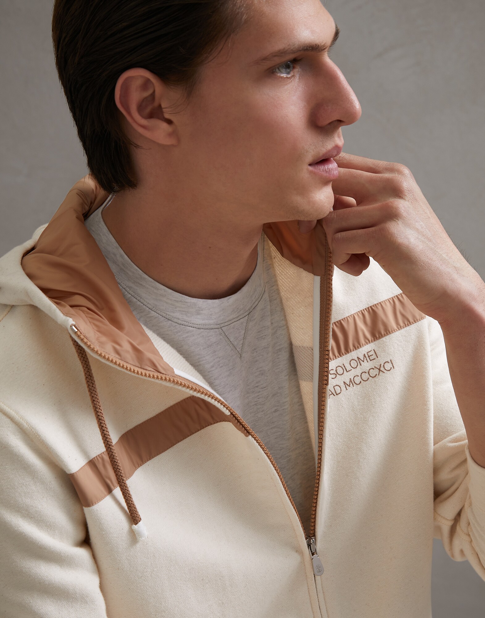 Sweatshirt Ecru Herren 3 - Brunello Cucinelli