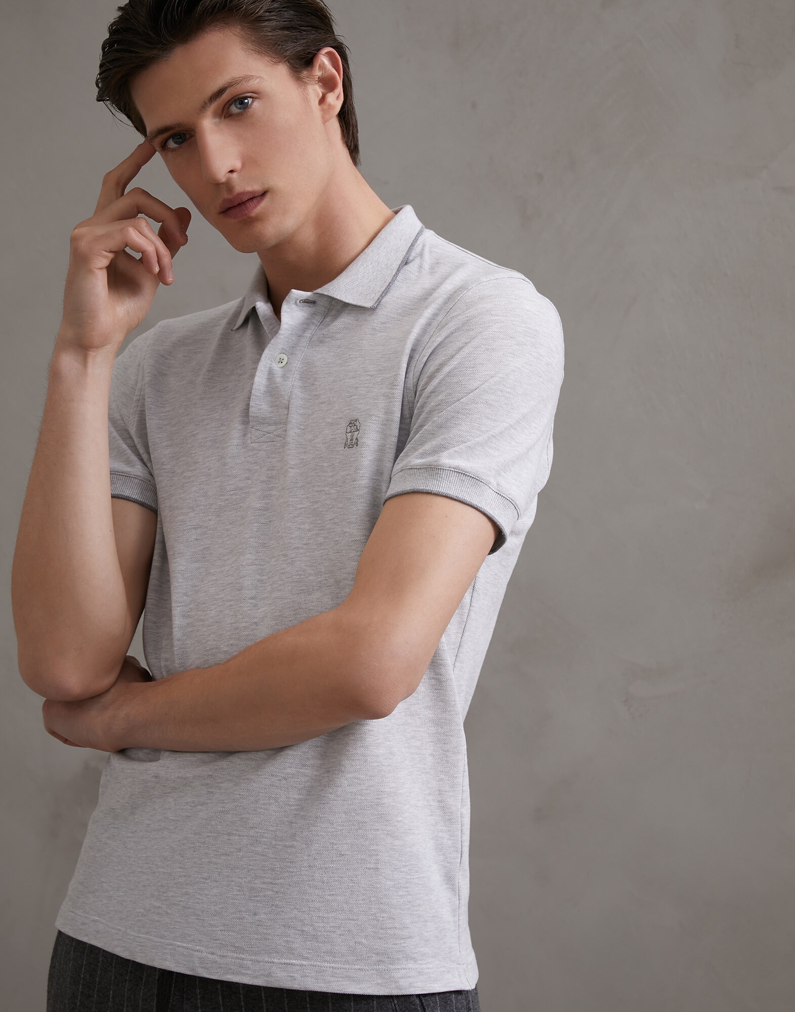 Polo Light Grey Man 1 - Brunello Cucinelli