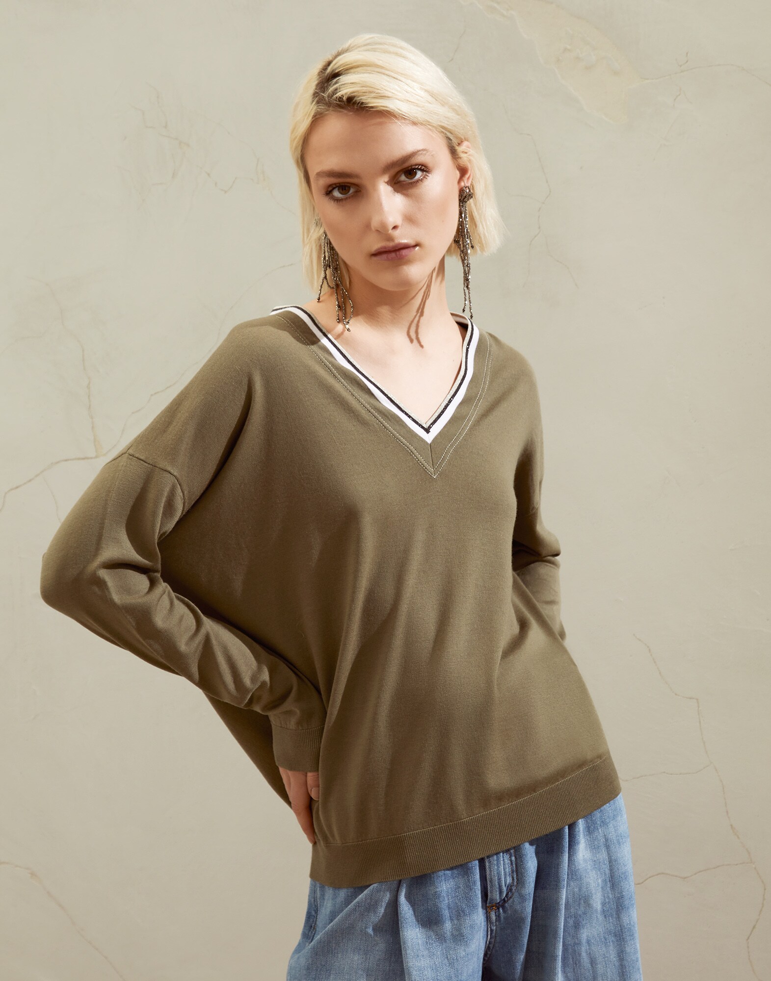 V-neck Sweater - Front view