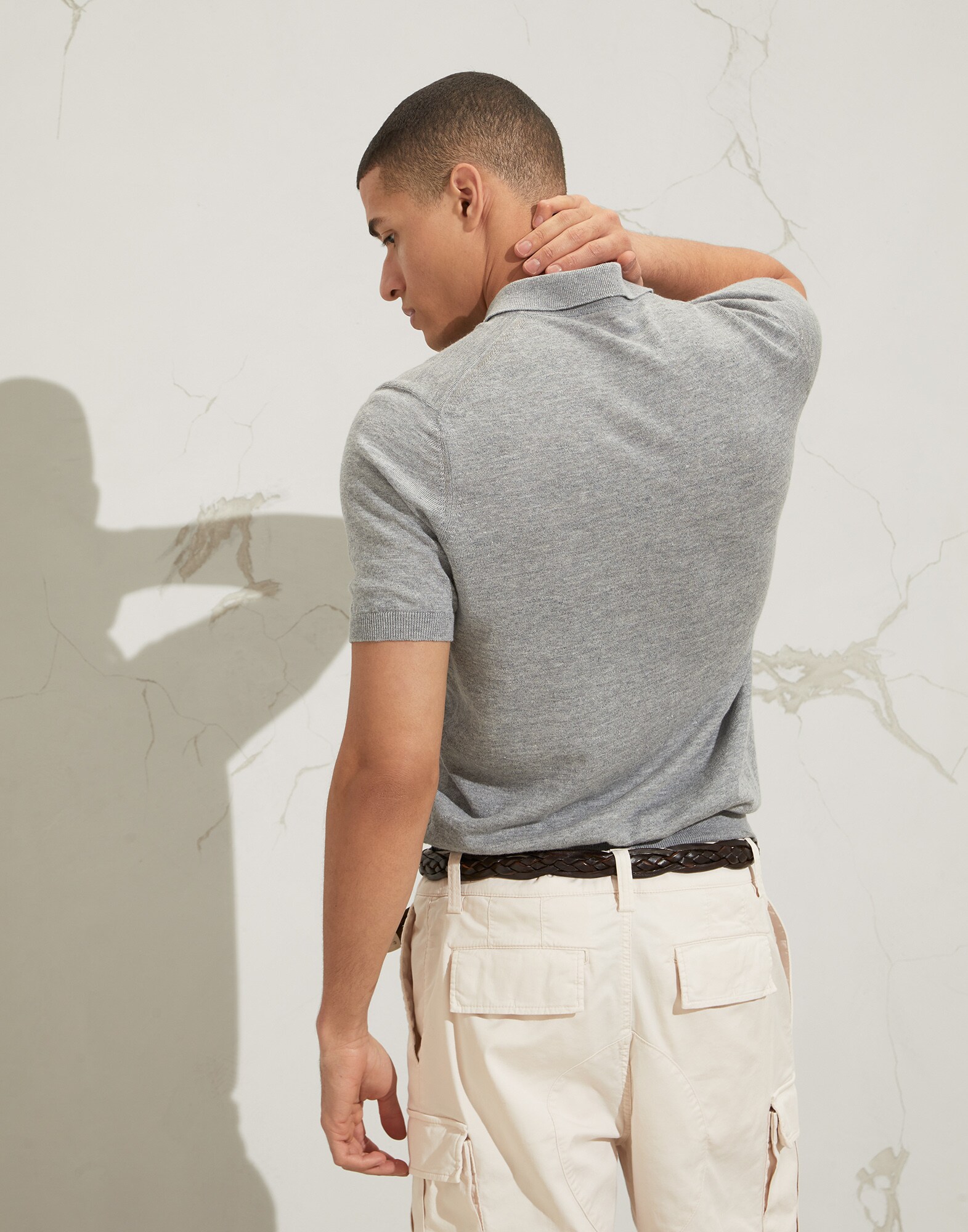 马球款针织衫 - Back