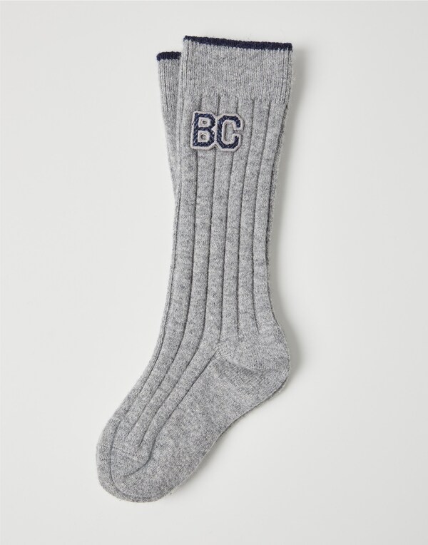 Cashmere knit socks Light Grey Boy - Brunello Cucinelli 