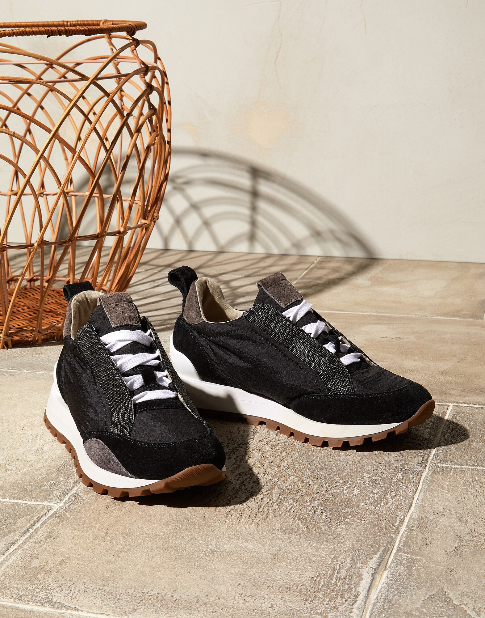 Sneakers with monili Black Woman - Brunello Cucinelli