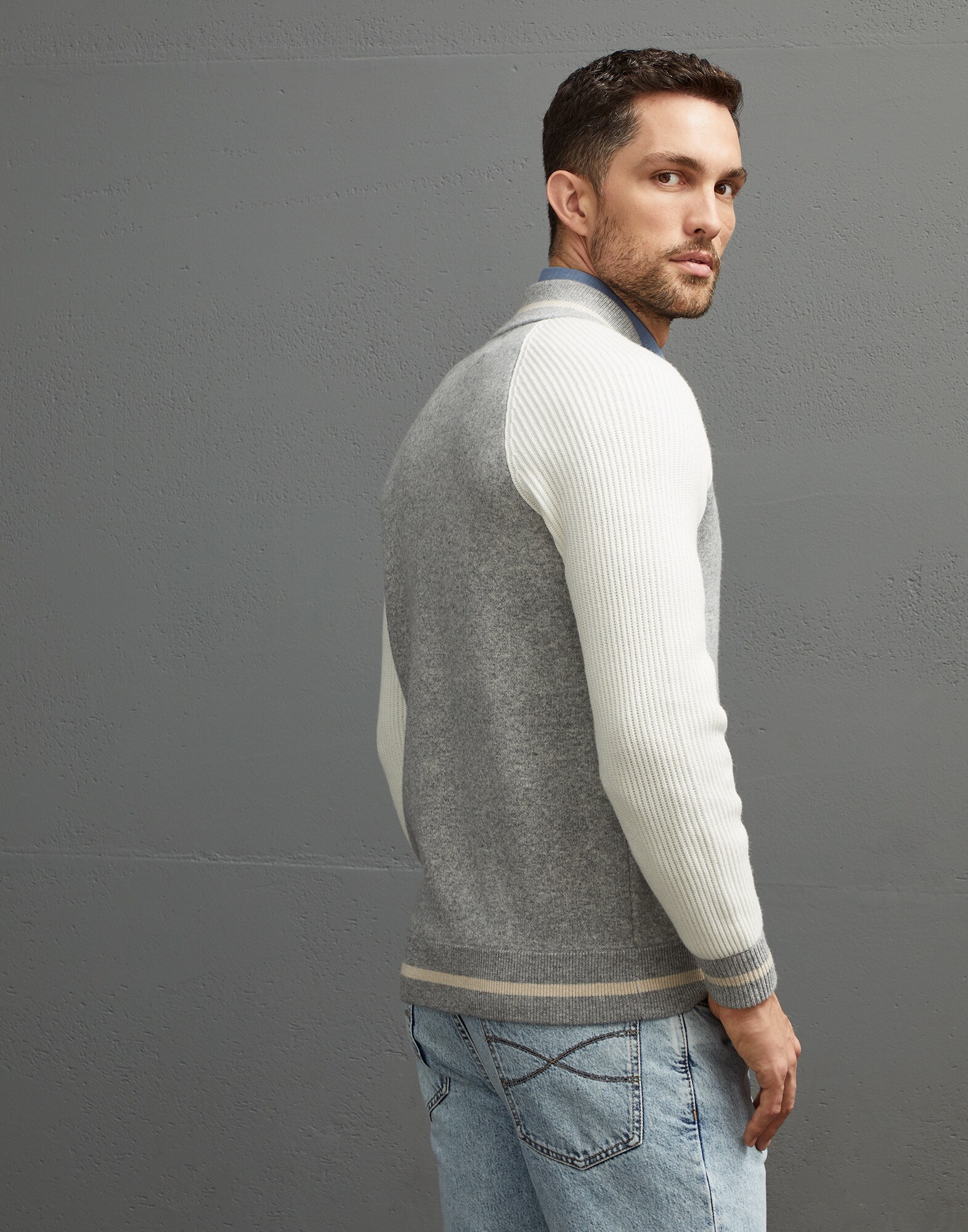 Zip-front Cardigan - Back view