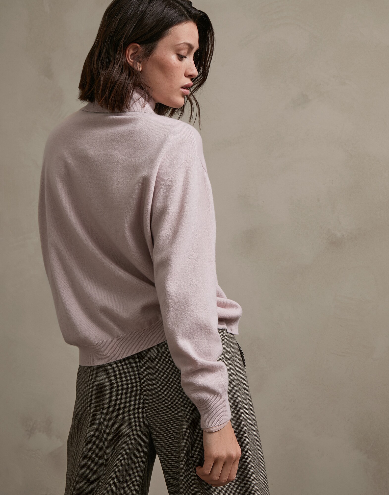 High Neck Sweater Powder Woman 1 - Brunello Cucinelli