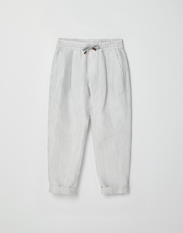 Linen trousers Light Grey Boy - Brunello Cucinelli