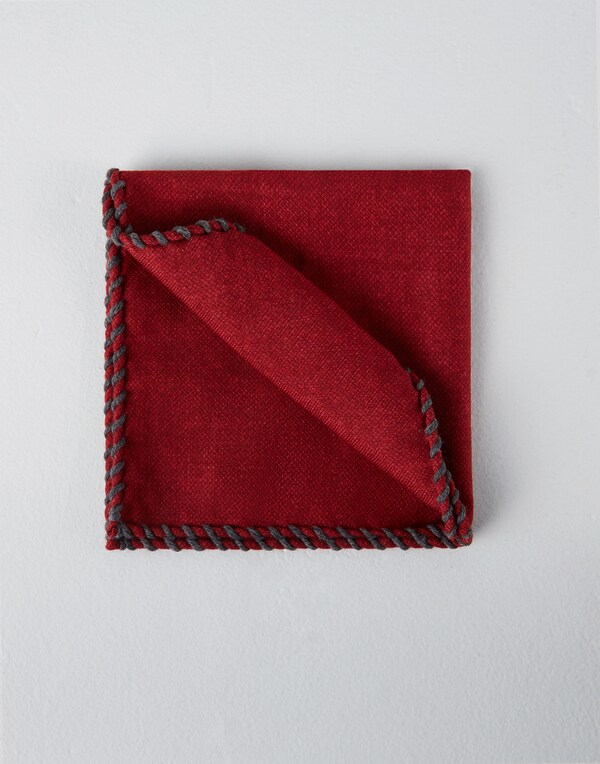 Flannel pocket square Red Man - Brunello Cucinelli 