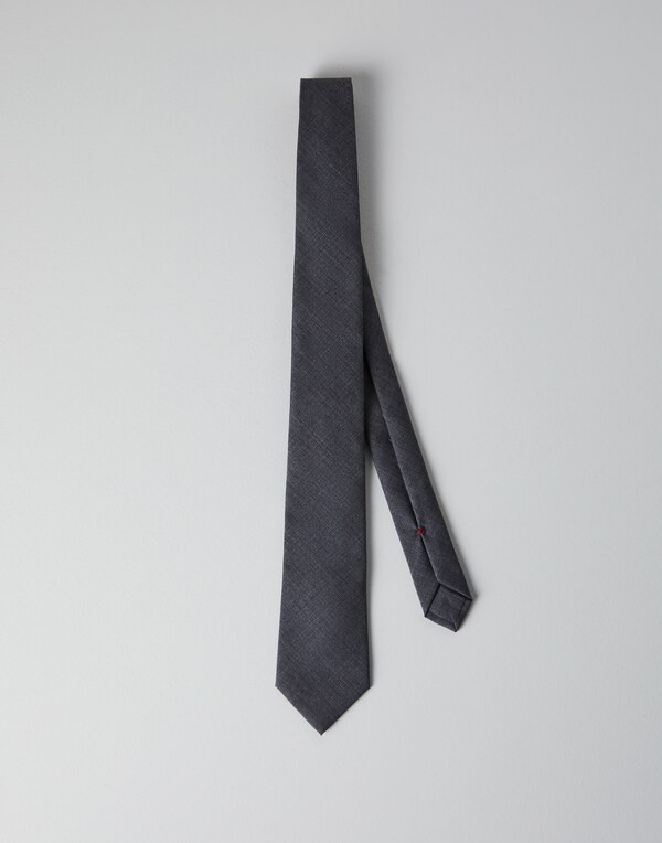 Cravate en laine Plomb Homme - Brunello Cucinelli 