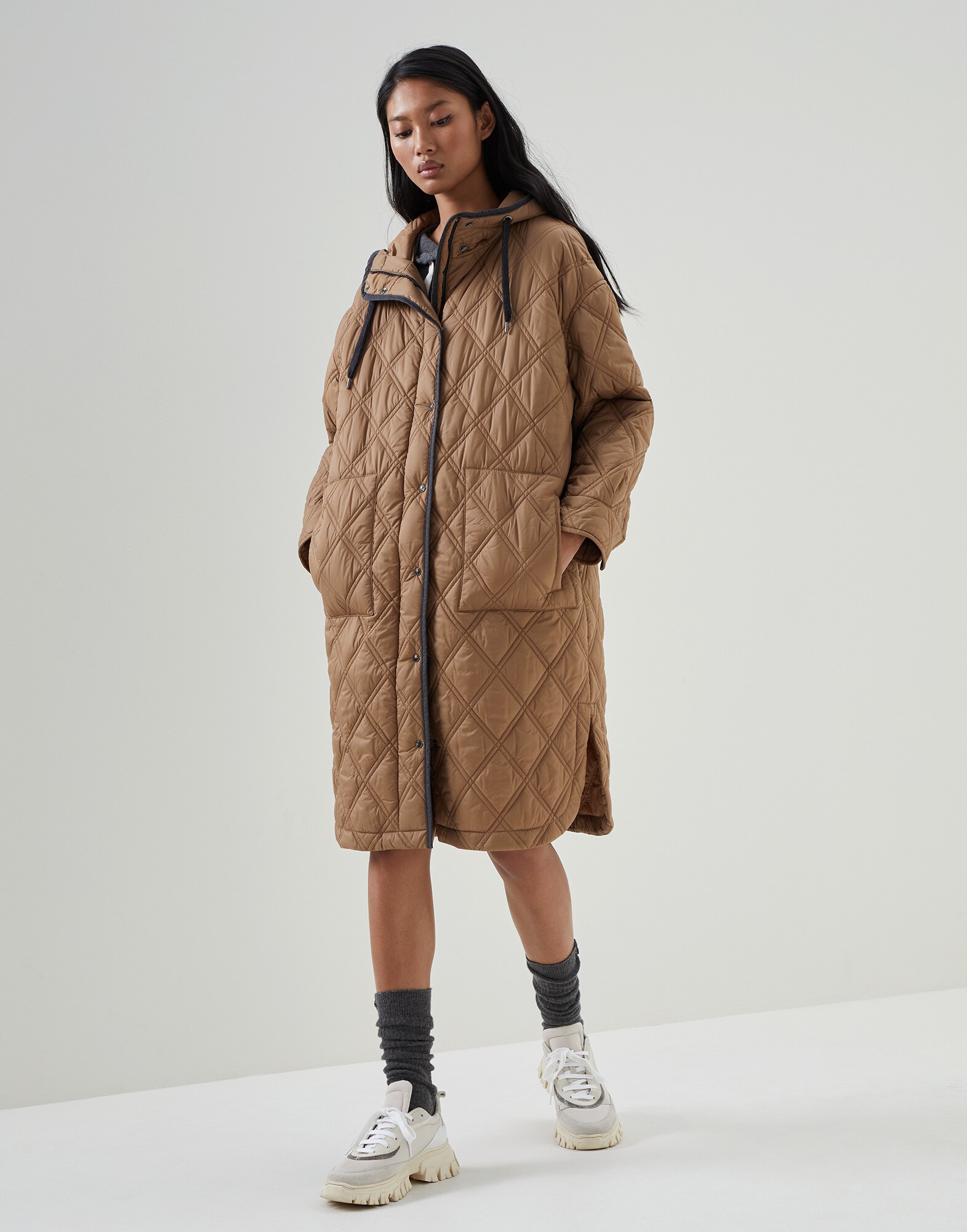 Abrigo relleno Marrón Claro Mujer - Brunello Cucinelli