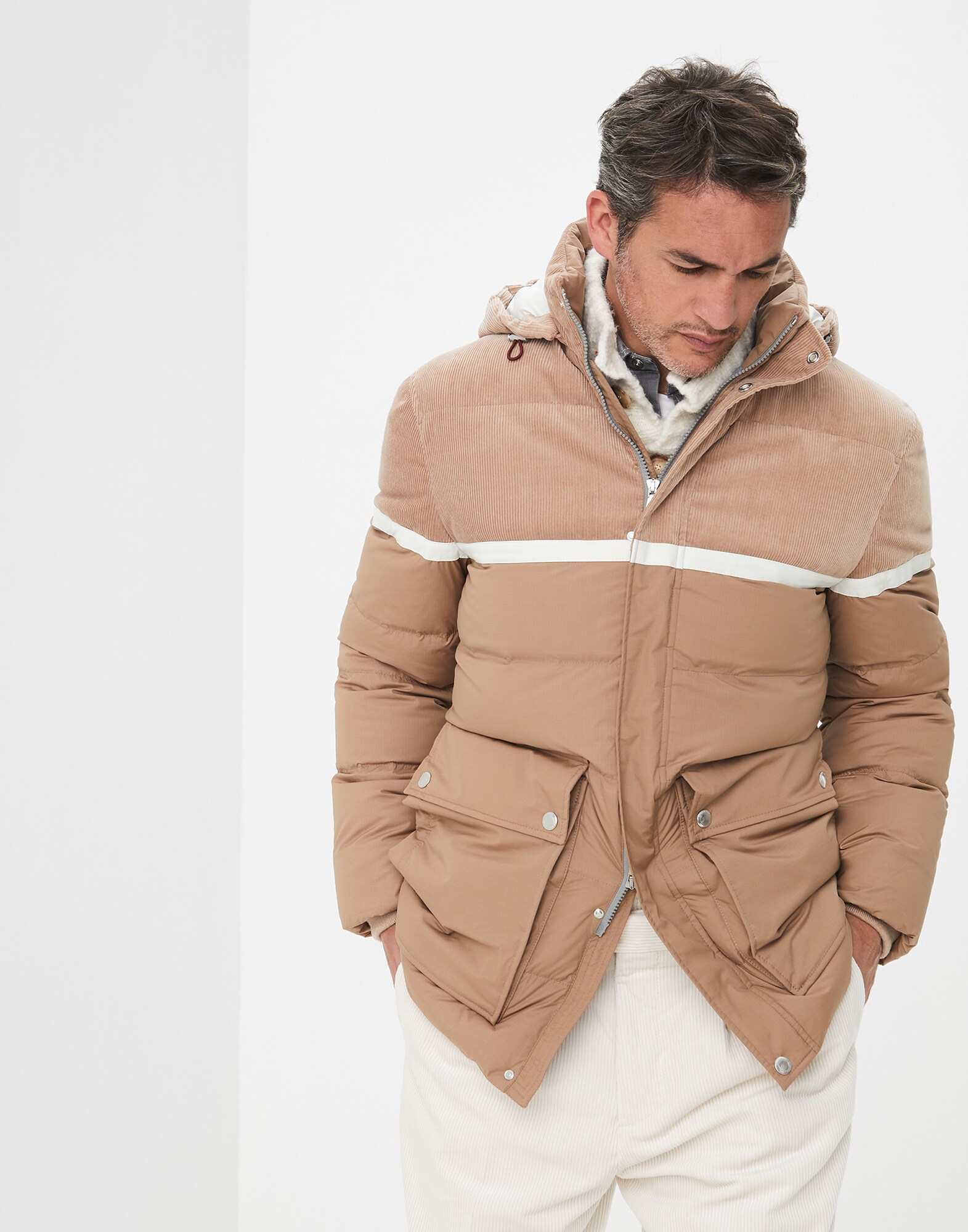 Down Jacket Camel Man 1 - Brunello Cucinelli