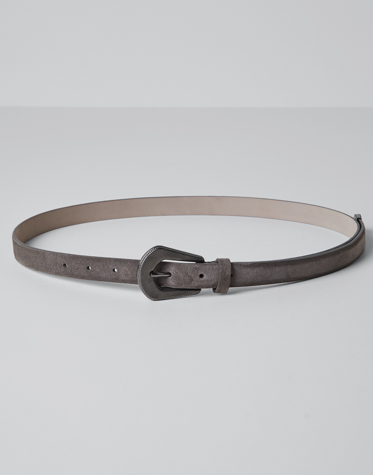 Suede calfskin belt