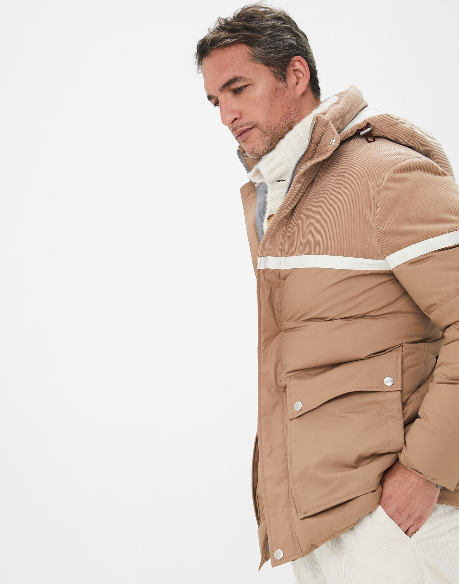 Down Jacket Camel Man 4 - Brunello Cucinelli