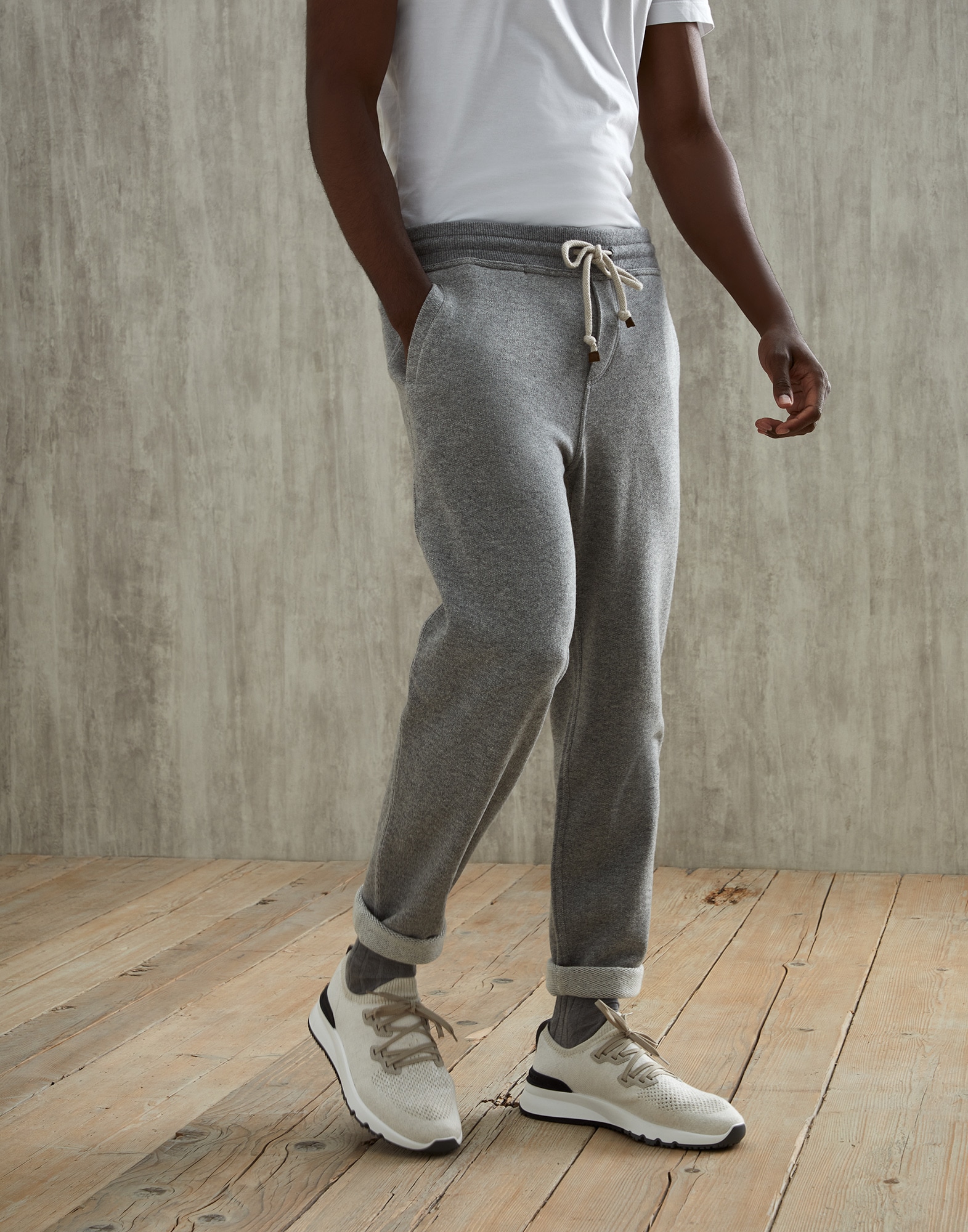 Cashmere trousers Medium Grey Man - Brunello Cucinelli