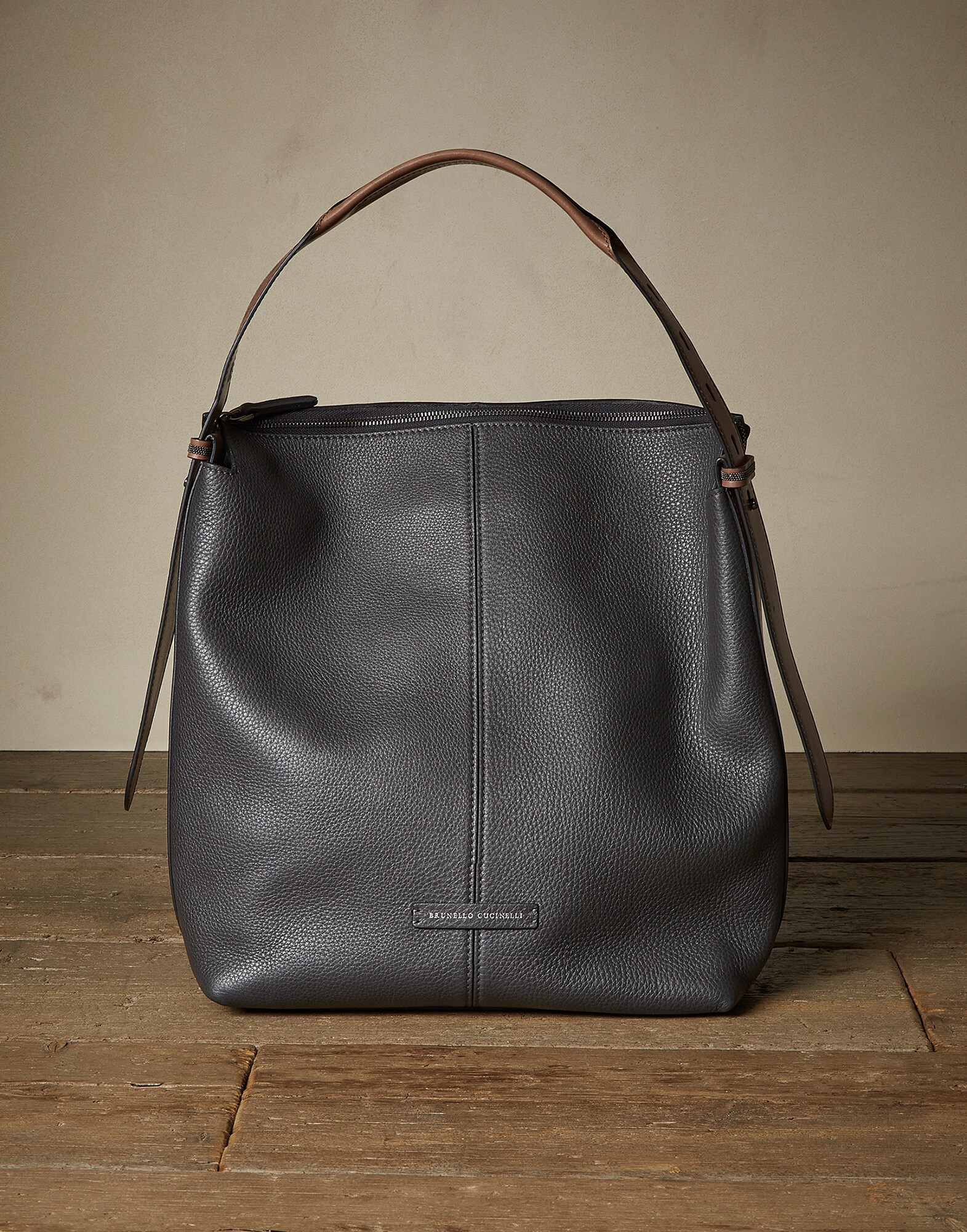 Shopper Bag Dark Grey Woman 1 - Brunello Cucinelli