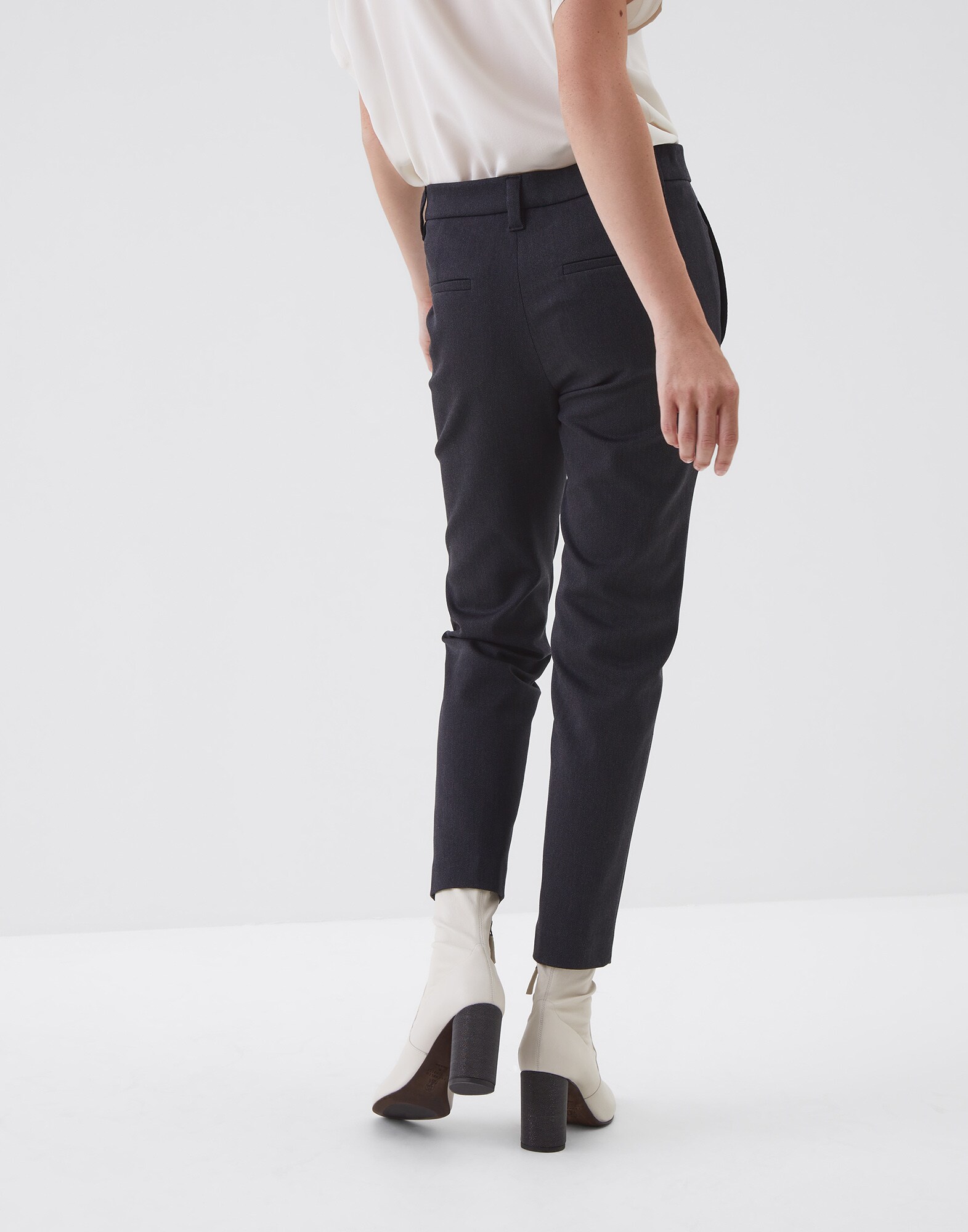 Pantalons Gris Foncé Femme 2 - Brunello Cucinelli