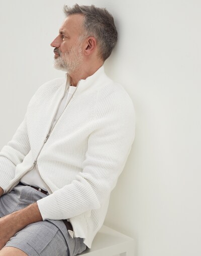 Zip-front Cardigan - Editorial view
