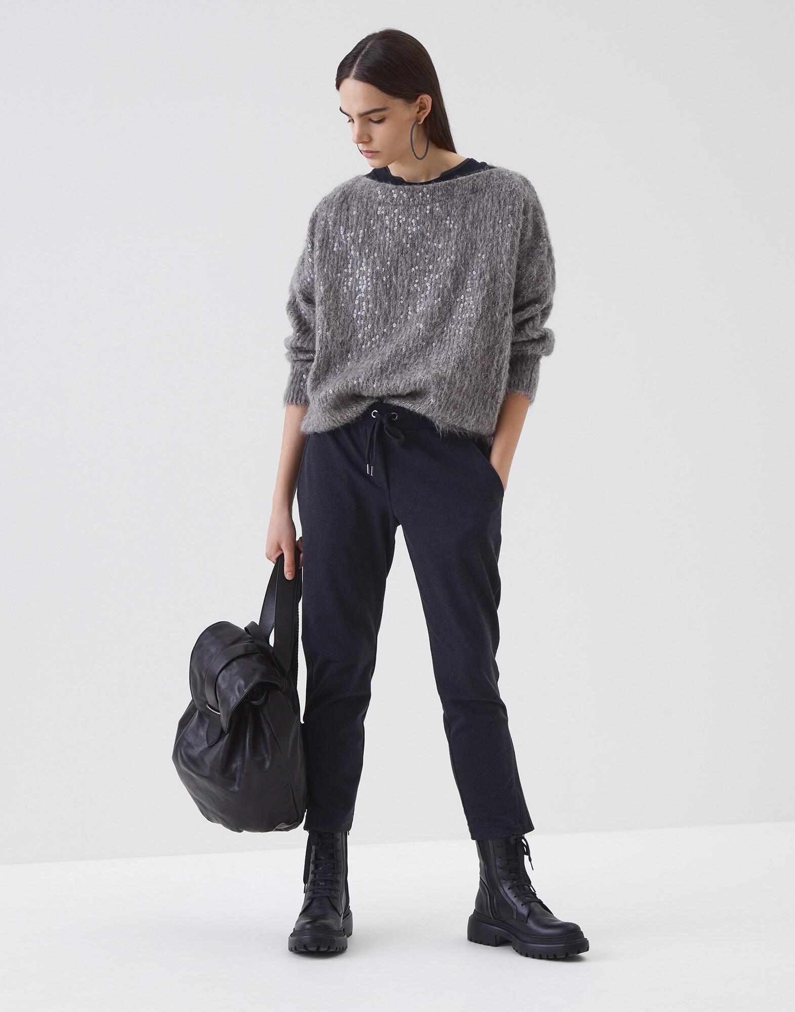 Pantalon Anthracite Femme 3 - Brunello Cucinelli