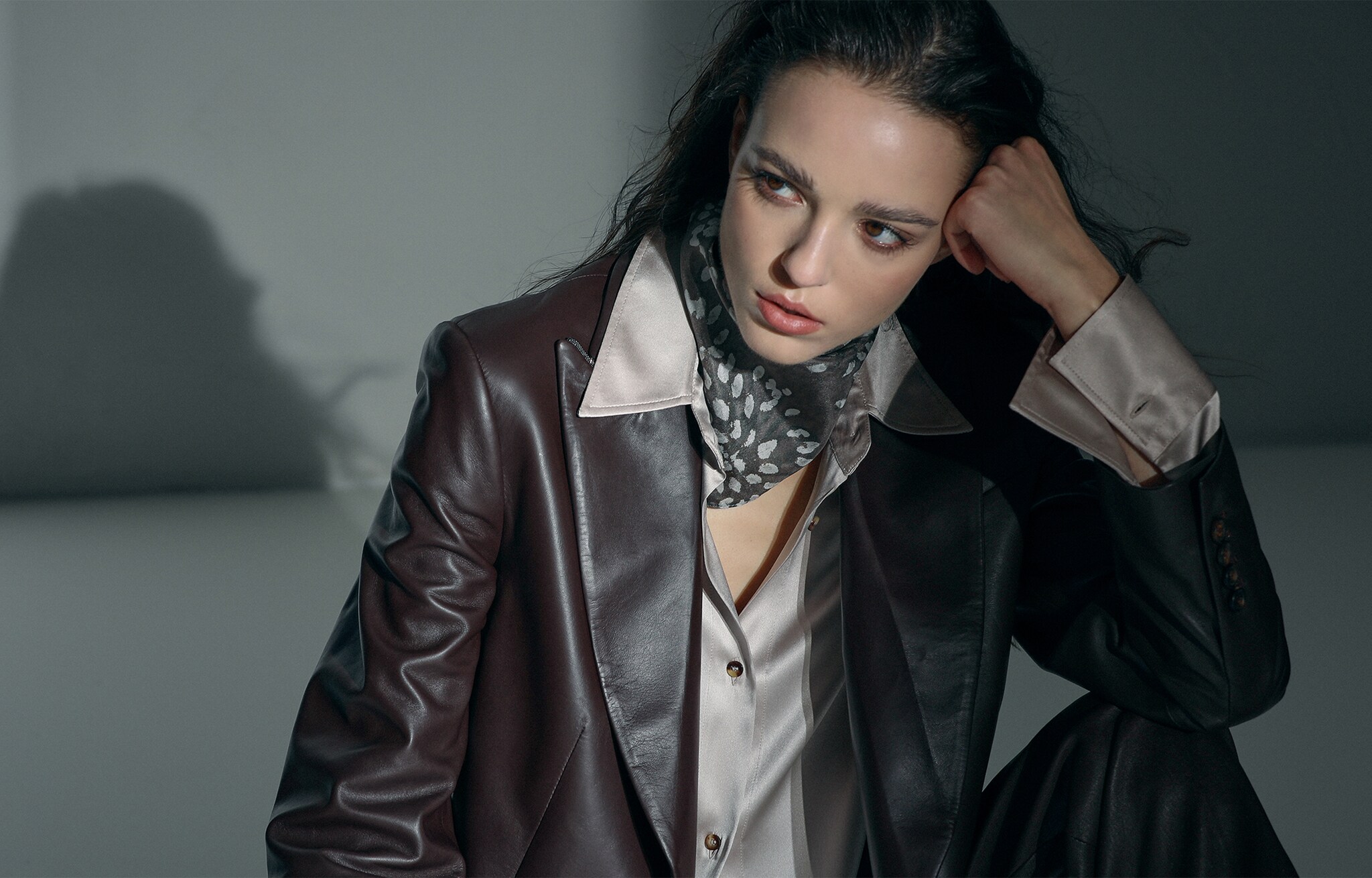 Veste en nappa Brun Foncé Femme - Brunello Cucinelli