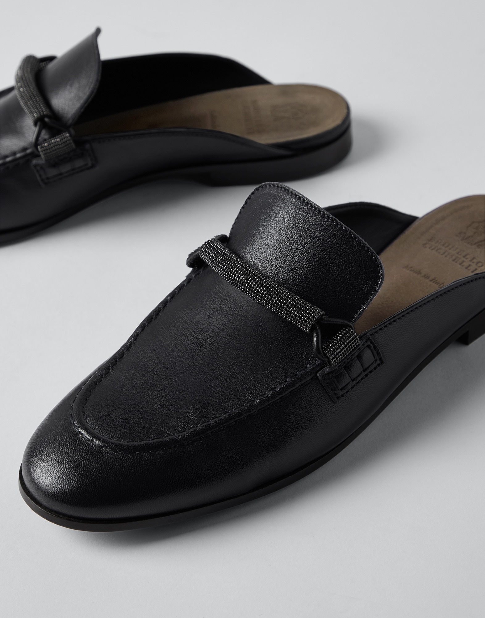 Loafers with monili Black Woman - Brunello Cucinelli