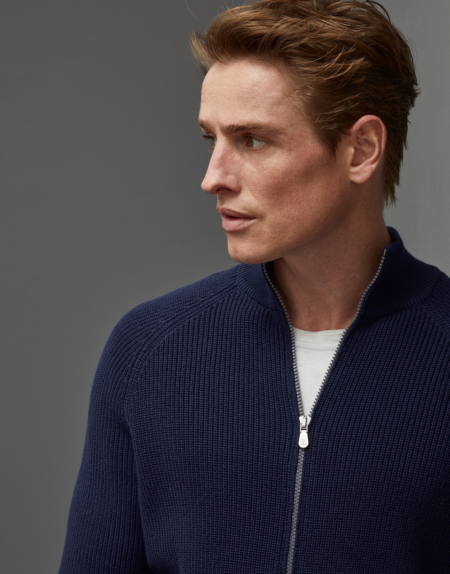 Zip-front Cardigan - Detail view