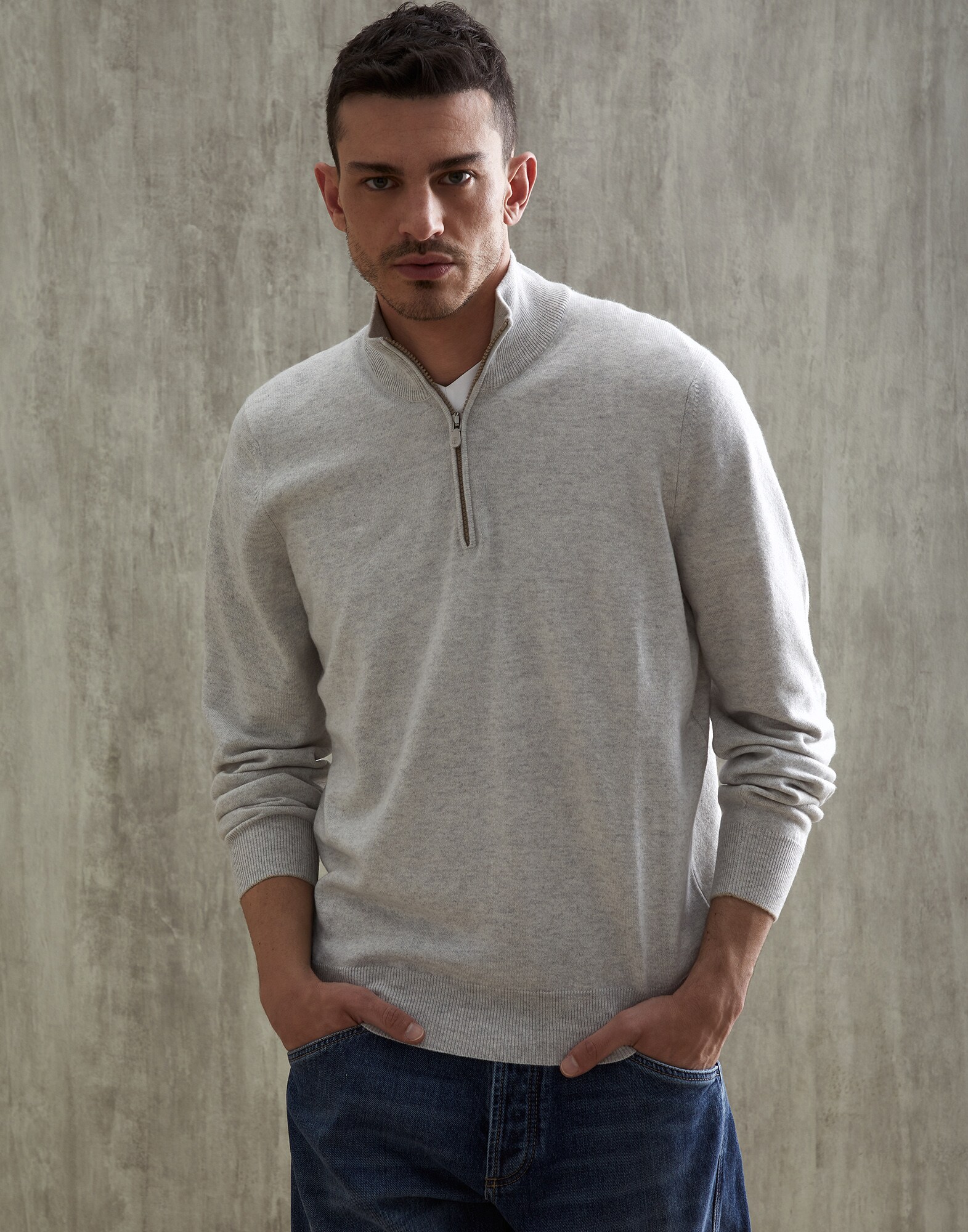 Zip Neck Sweater - Front view