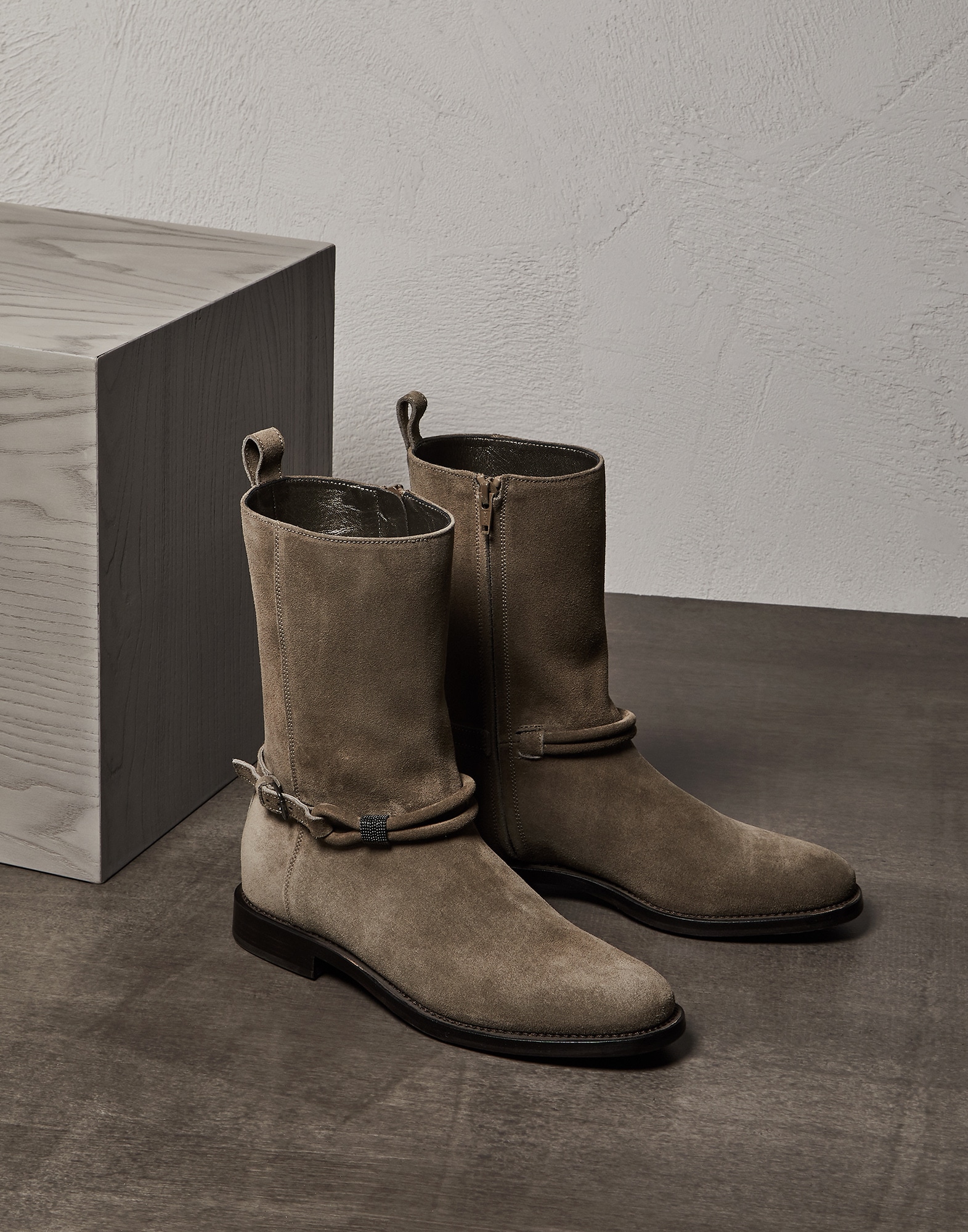 Boots with monili Mud Woman - Brunello Cucinelli