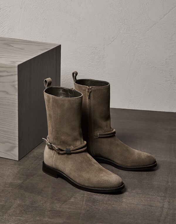 Boots with monili Mud Woman - Brunello Cucinelli 