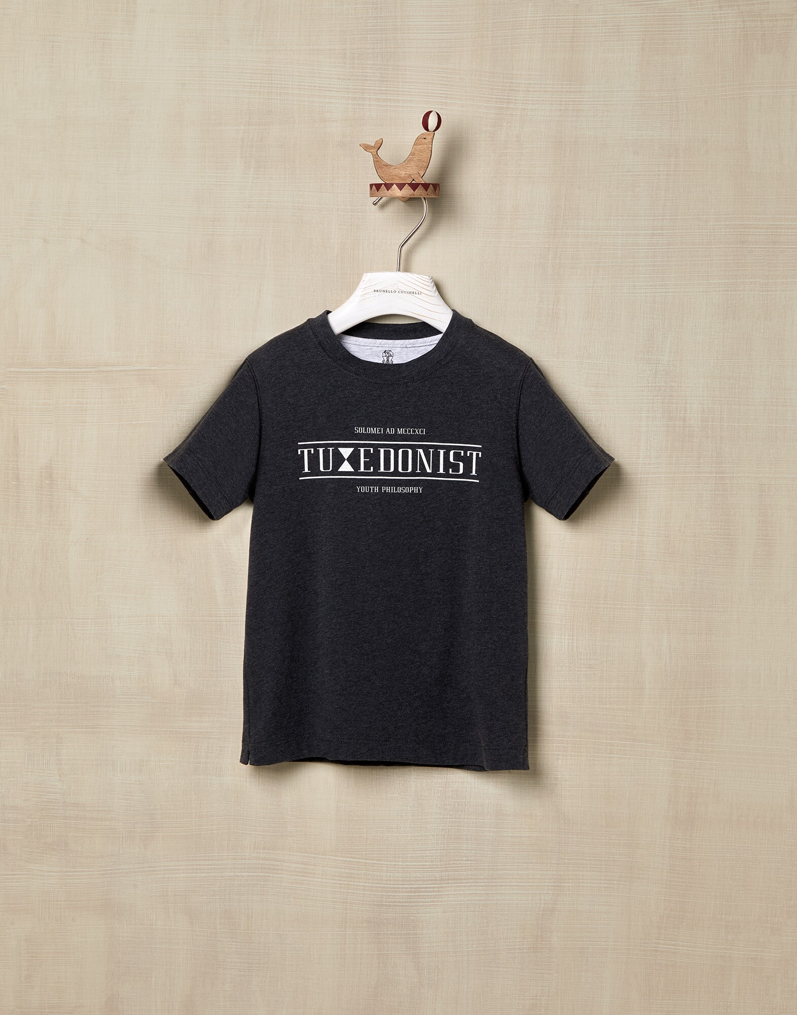 Tシャツ アントラサイト ボーイズ 1 - Brunello Cucinelli