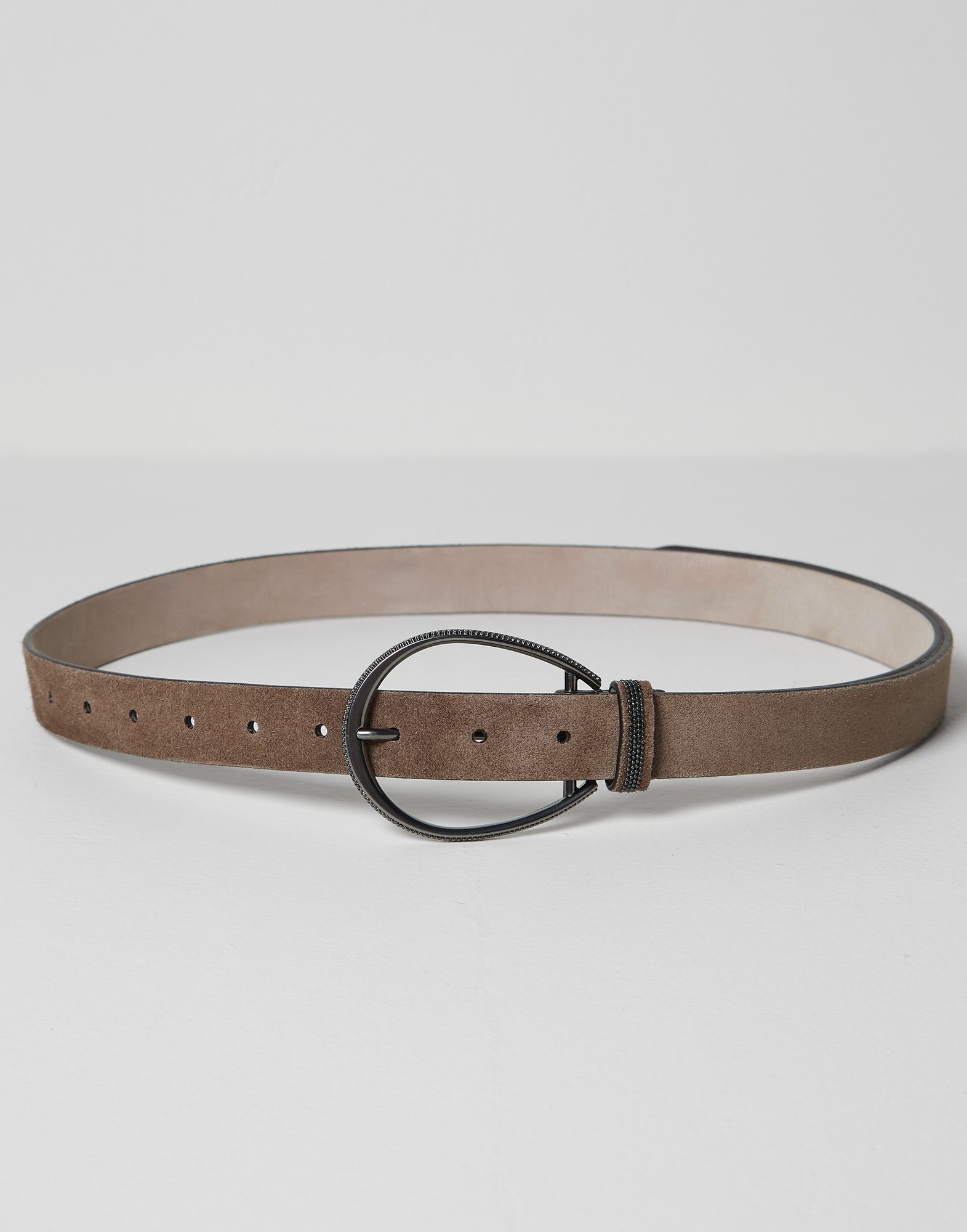 Ceinture en veau Marron Boue Femme - Brunello Cucinelli