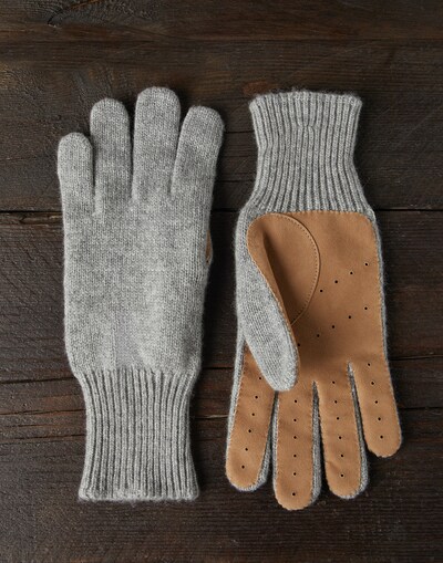 Cashmere gloves Light Grey Man -
                        Brunello Cucinelli
                    