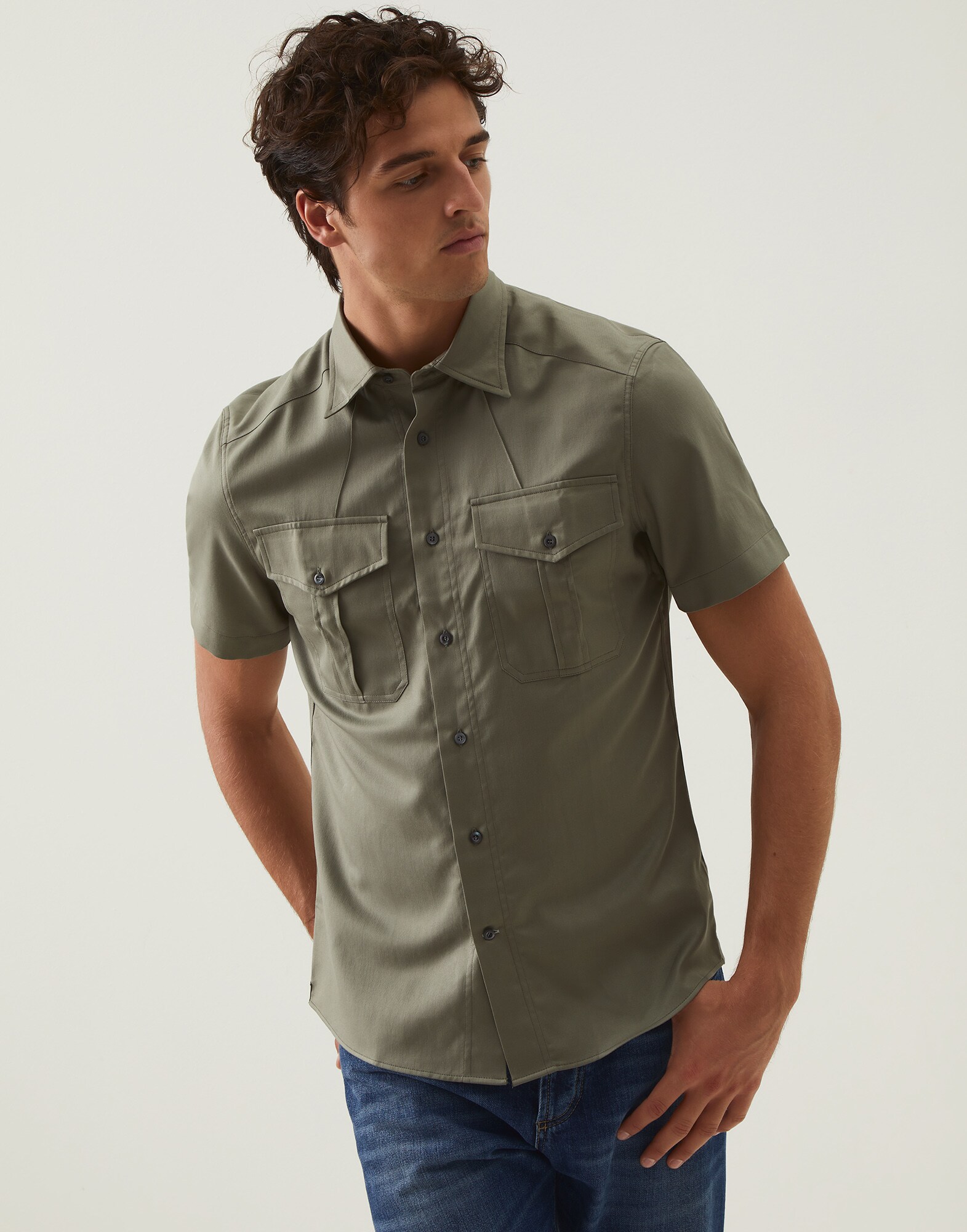 Camisa de Manga Corta - Front