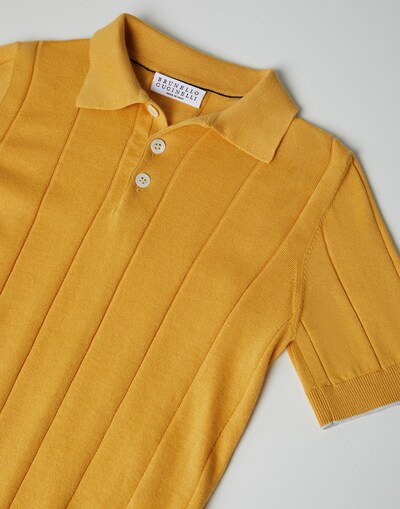 Pullover im Poloshirt-Stil Gelb Jungen - Brunello Cucinelli 