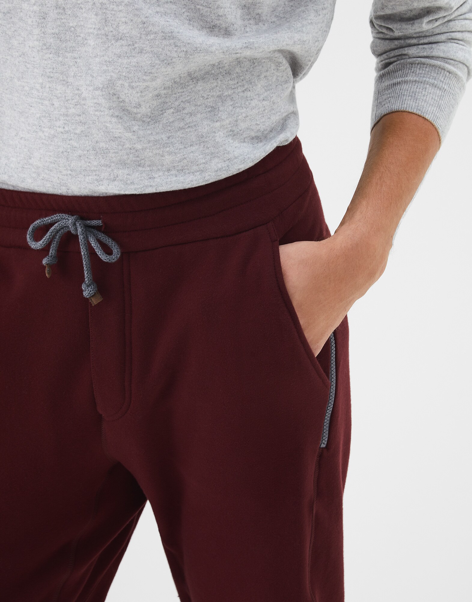 Sweatpants Amaranth Red Man 2 - Brunello Cucinelli