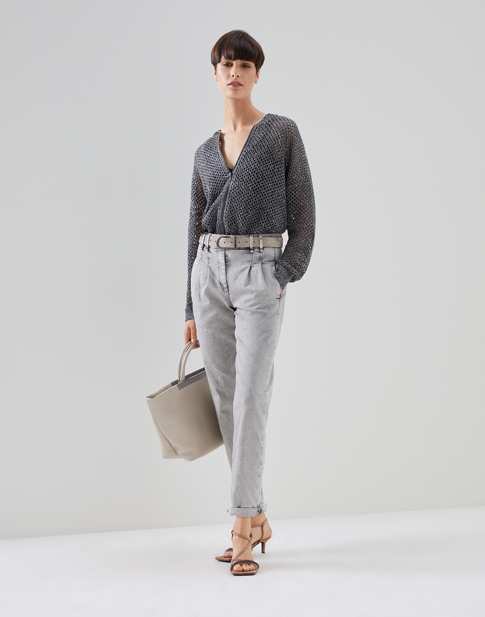 Cárdigan tipo Abrigo - Vista look completo