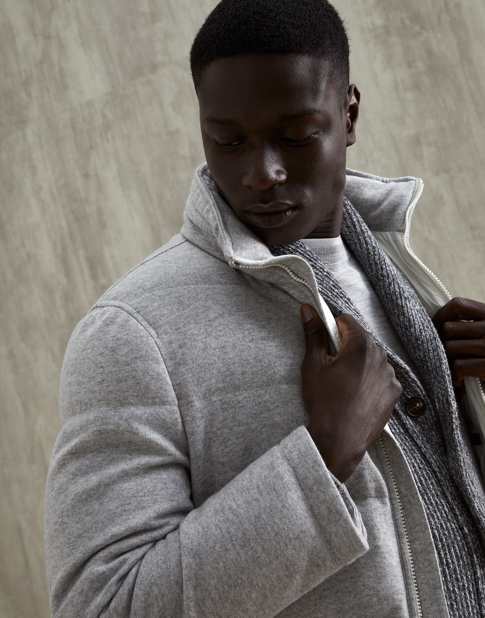Knit Down Jacket - Detail view
