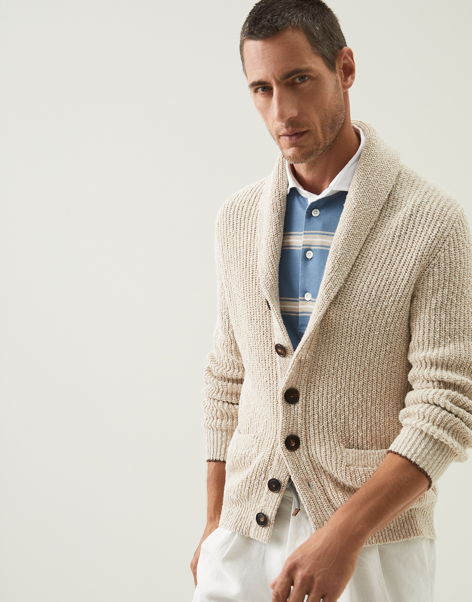 Button-front Cardigan - Front