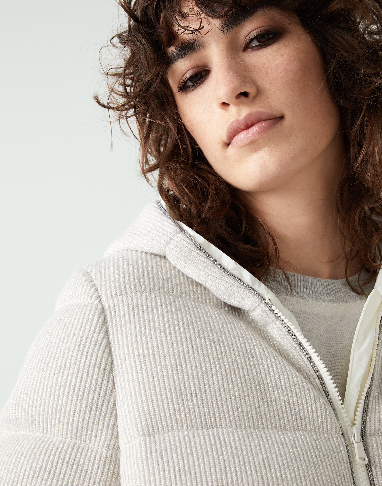 Knit Down Jacket - Detail view