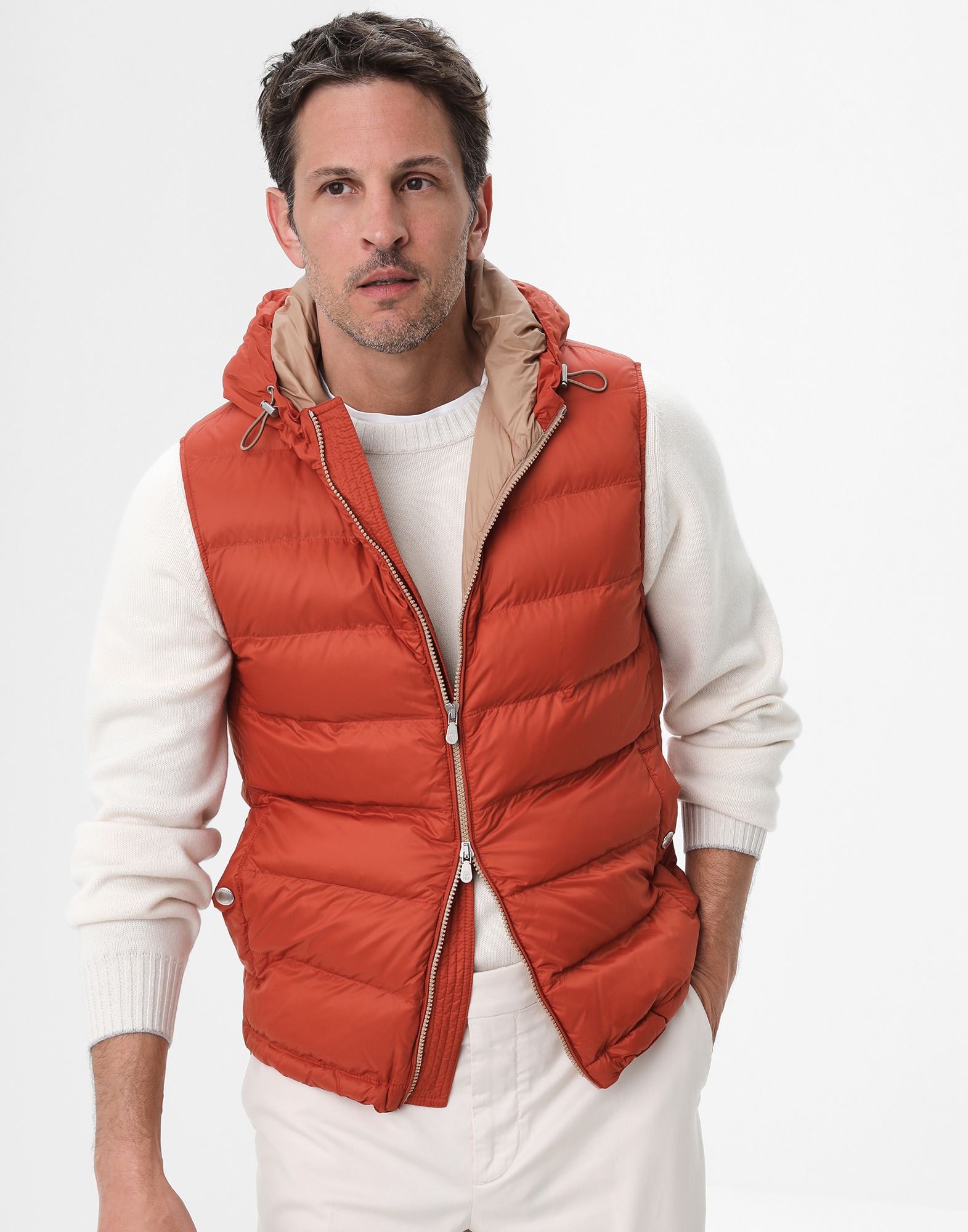 Nylon down vest (202MR4051715) for Man | Brunello Cucinelli