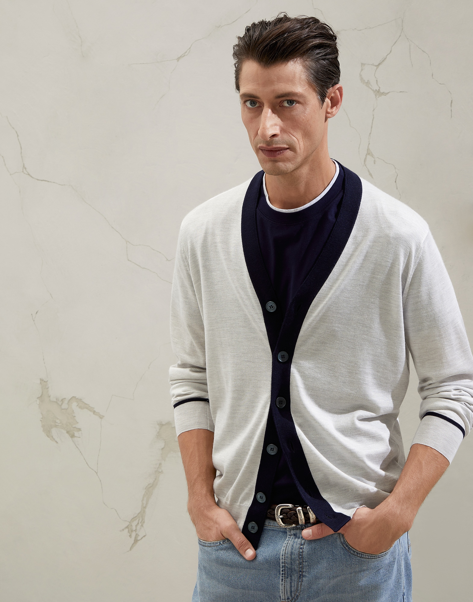 Button-front Cardigan - Front