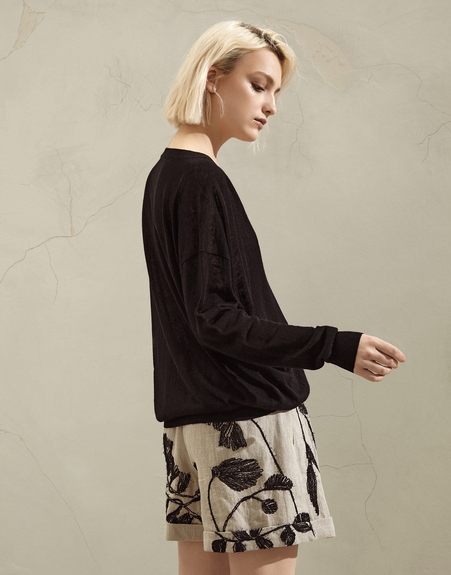 V-neck Sweater - Back view